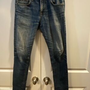7 For All Mankind Paxtyn Dark Blue Skinny Jeans